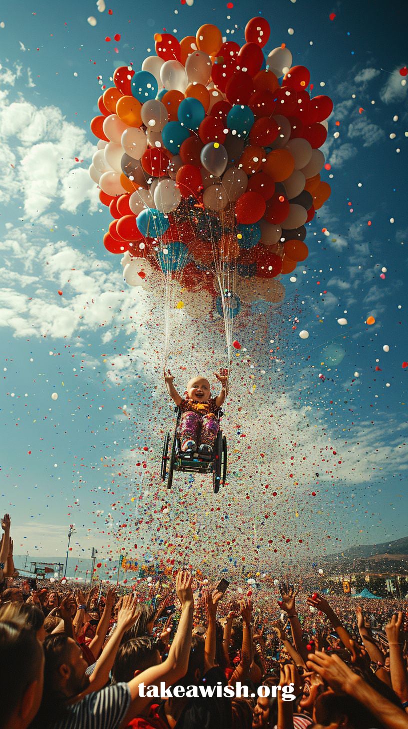 A child enjoying their wish